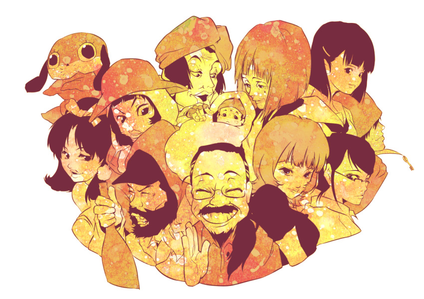 creator_connection, crossover, fujiwara_chiyoko, gin_(tokyo_godfathers), hana_(tokyo_godfathers), jetwalker, kirigoe_mima, kiyoko_(tokyo_godfathers)