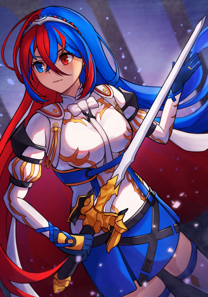 1girl, 20060715, absurdres, alear_(female)_(fire_emblem), alear_(fire_emblem), armor, blue_eyes, blue_hair