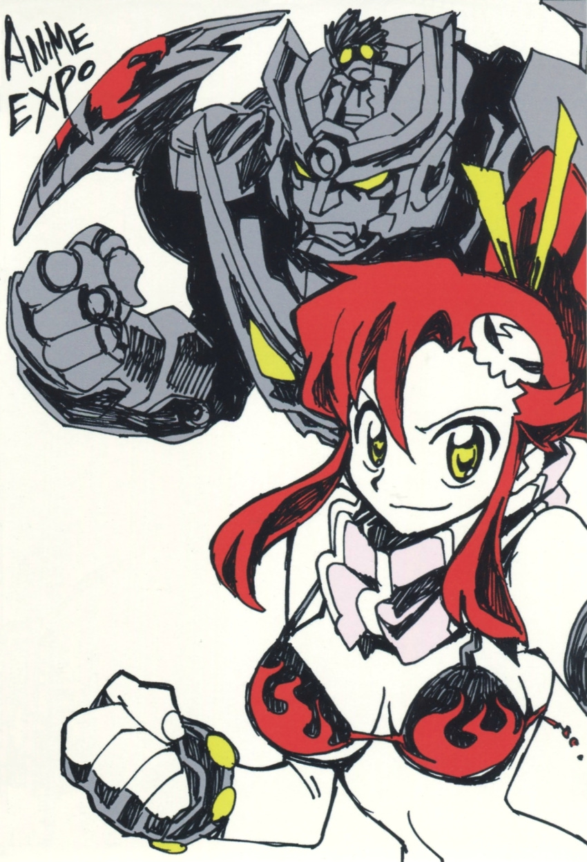 breasts, clenched_hand, fist, goggles, gurren-lagann, hair_ornament, hairclip, highres