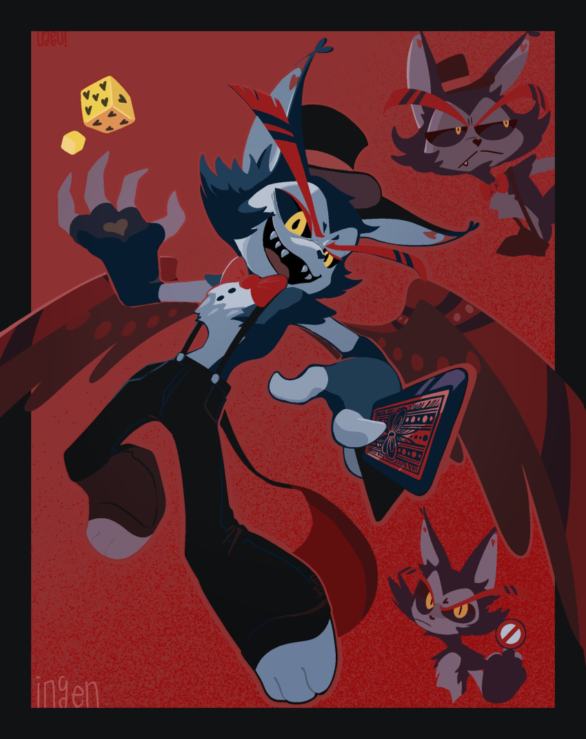 1boy, :<, animal_ears, animal_nose, artist_name, between_fingers, black_border, black_fur