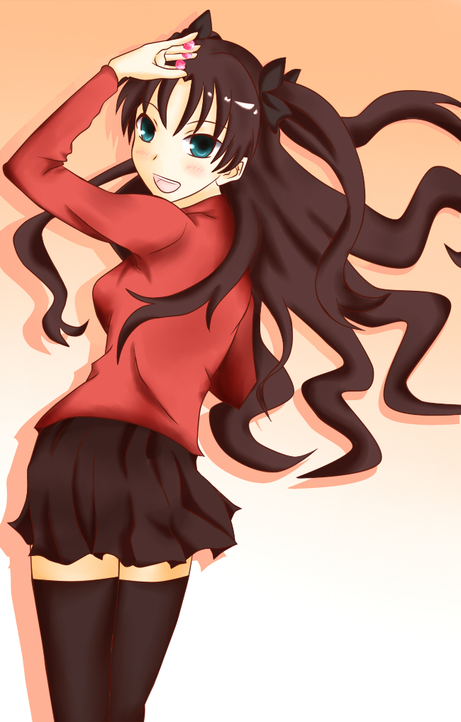 blue_eyes, brown_hair, fate/stay_night, fate_(series), gem, long_hair, sanada_haiji, simple_background
