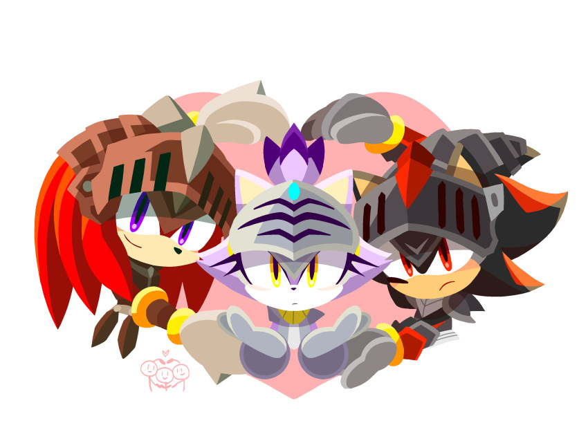 1girl, 2boys, absurdres, black_fur, blaze_the_cat, furry, furry_female, furry_male