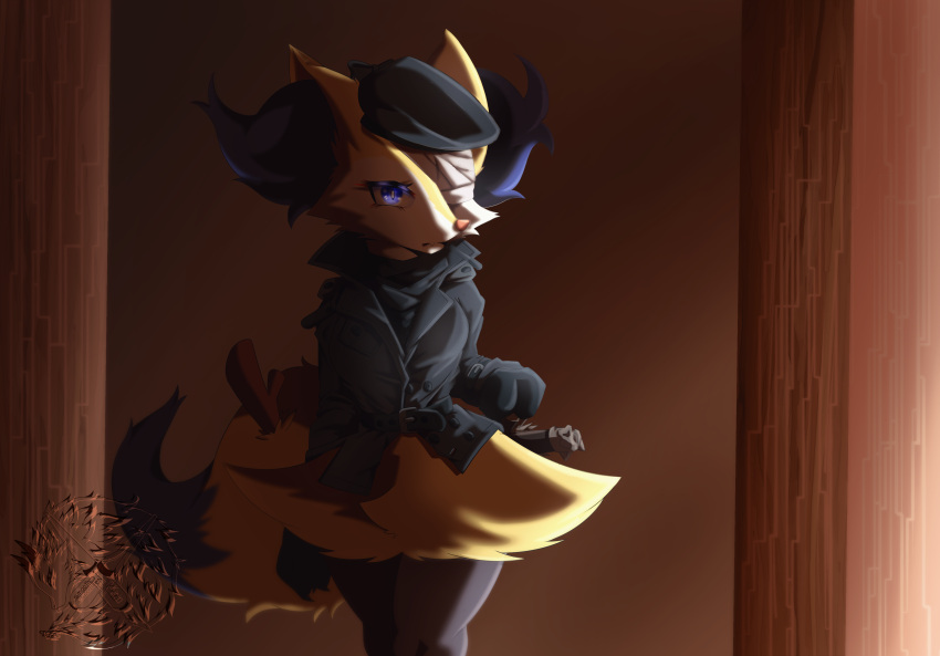 1girl, absurdres, alternate_color, alternate_shiny_pokemon, animal_ear_fluff, animal_ears, animal_nose, arm_at_side