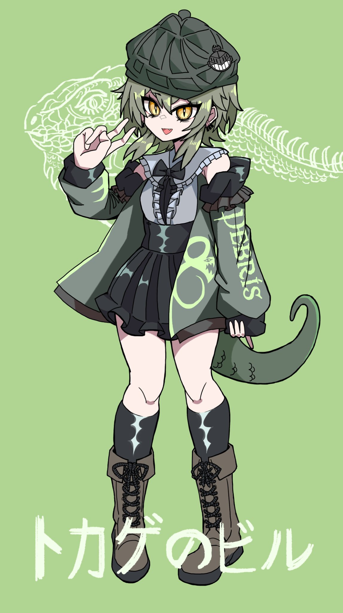1boy, :d, bill_(black_souls), black_bow, black_bowtie, black_skirt, black_socks, black_souls