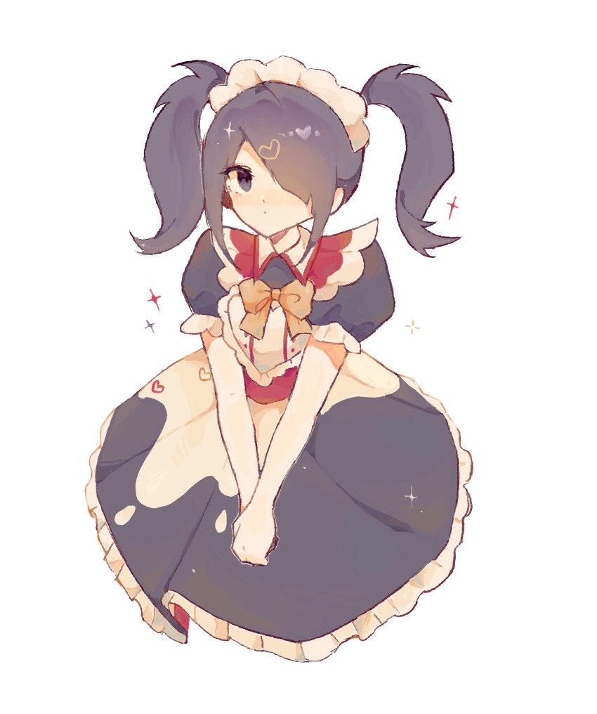 1girl, ame-chan_(needy_girl_overdose), black_dress, blush, bow, bowtie, closed_mouth, collared_dress