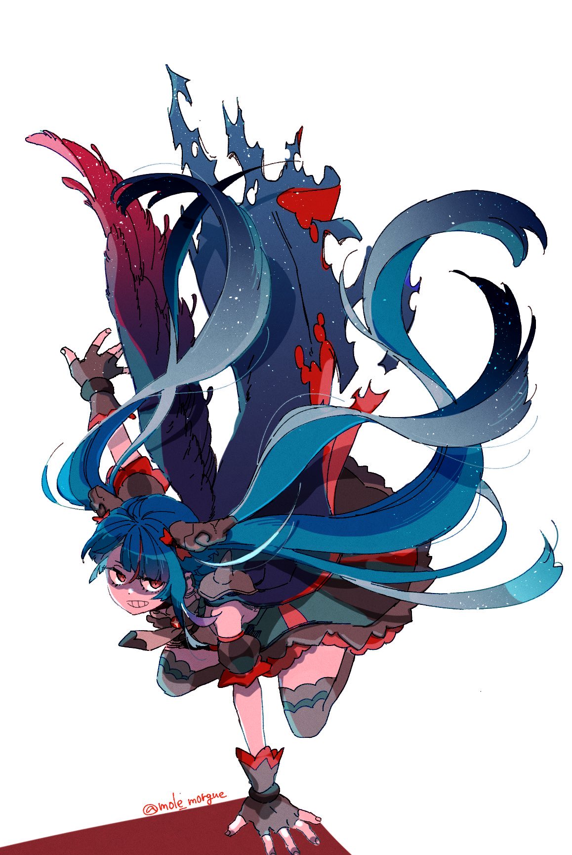 1girl, armor, blue_cape, blue_eyes, blue_hair, cape, cure_sky, cut_bangs