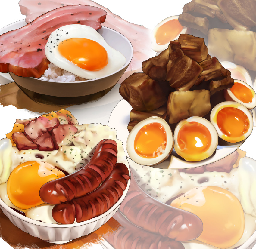 absurdres, bowl, commentary, egg_(food), english_commentary, food, food_focus, fried_egg