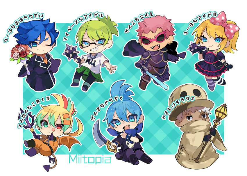1girl, 6+boys, :o, absurdres, armor, black_footwear, blonde_hair, blue_eyes