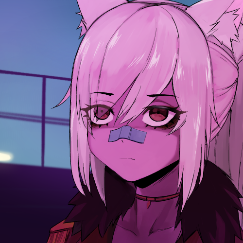 1girl, animal_ear_fluff, animal_ears, bandaid, bandaid_on_face, bandaid_on_nose, blade_runner_2049, close-up