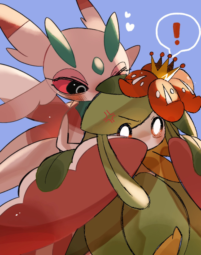 !, 0_0, 2girls, anger_vein, angry, antennae, arthropod_girl, bags_under_eyes