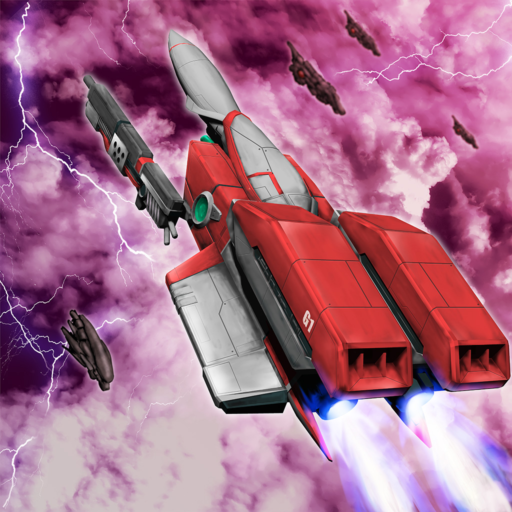 biometal_(game), blue_fire, clouds, electricity, fire, gun, mecha, nou_shiroppu