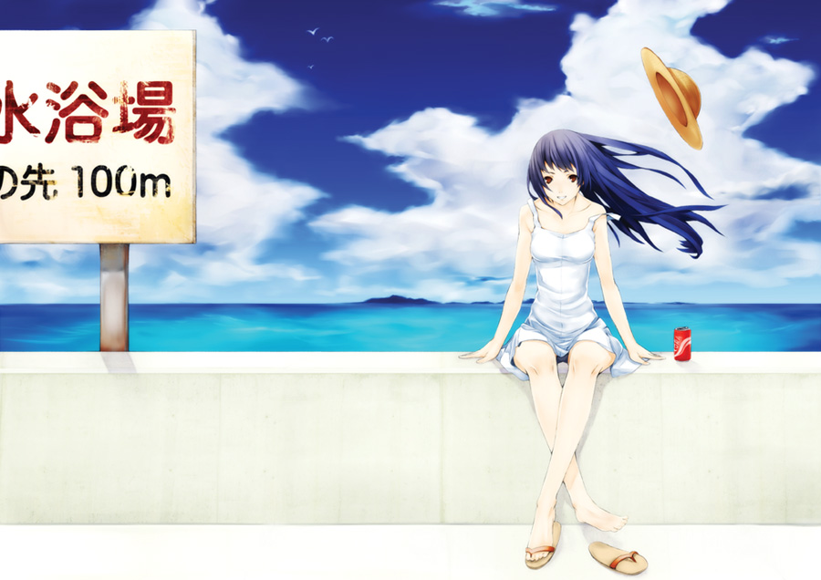 blue_hair, hat, kanden, legs, single_shoe