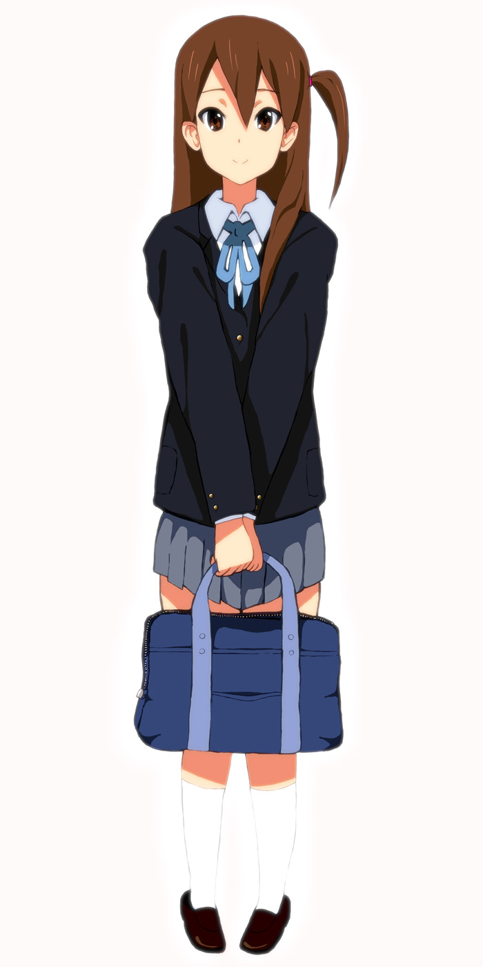 bag, brown_eyes, brown_hair, extra, highres, k-on!, kaiman, long_hair