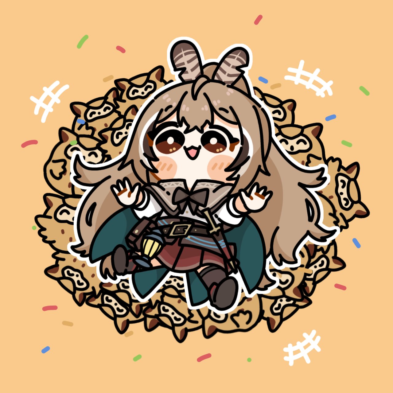 1girl, :3, ahoge, alicemuyuki, ankle_boots, belt, blush, boots