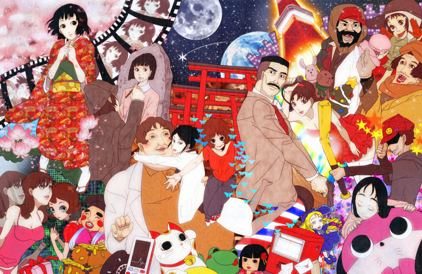 ani_kuri15, barber_pole, chiba_atsuko, creator_connection, crossover, doll, film_strip, fujiwara_chiyoko