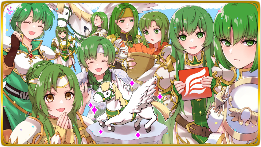 6+girls, annand_(fire_emblem), aunt_and_niece, bob_cut, dithorba_(fire_emblem), elincia_ridell_crimea, erinys_(fire_emblem), fee_(fire_emblem)