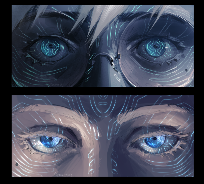 2boys, blonde_hair, blue_eyes, close-up, colored_eyelashes, commentary, english_commentary, eye_focus