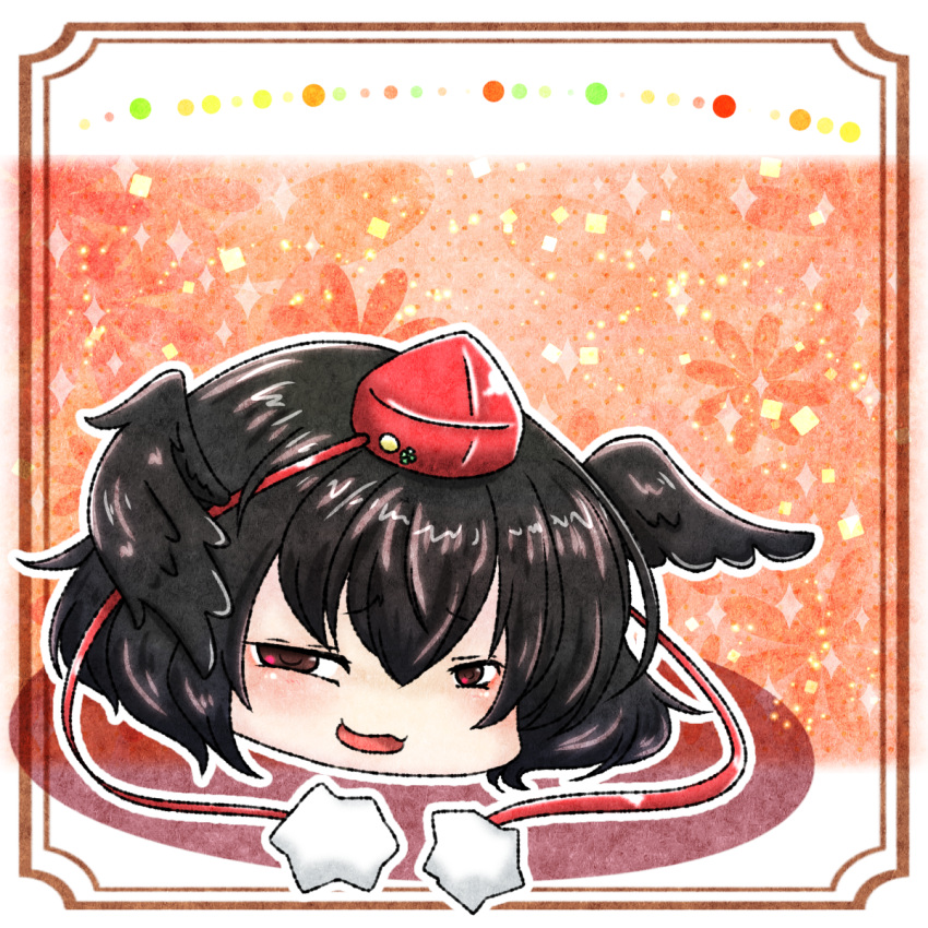 1girl, bird_wings, black_hair, black_wings, commentary_request, full_body, hair_between_eyes, half-closed_eyes