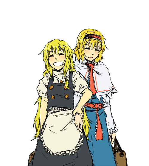 alice_margatroid, blonde_hair, kirisame_marisa, multiple_girls, touhou, yoglasses, yuri