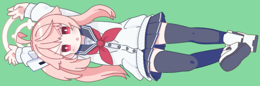 1girl, black_sailor_collar, black_skirt, black_thighhighs, blue_archive, blush, buttons, cardigan