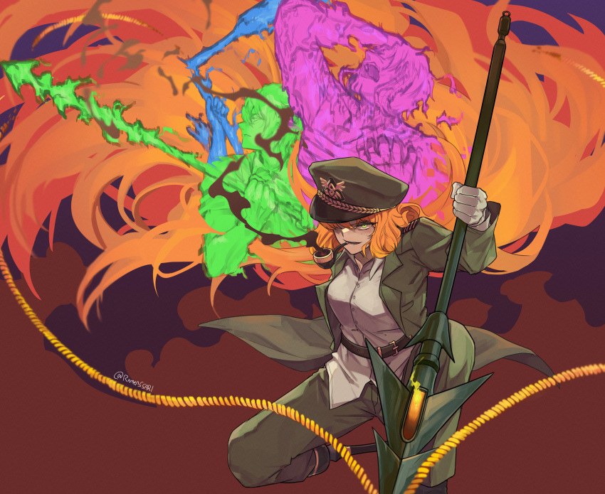 1girl, 1other, 2boys, absurdres, chest_sarashi, collared_shirt, dreadlocks, e.g.o_(project_moon)