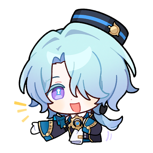 1boy, :d, ascot, black_bow, black_headwear, blue_hair, bow, chibi