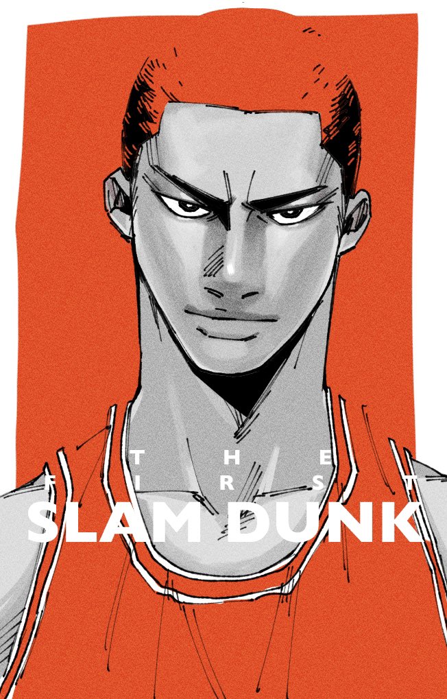1boy, basketball_jersey, blending, border, buzz_cut, closed_mouth, collarbone, looking_at_viewer