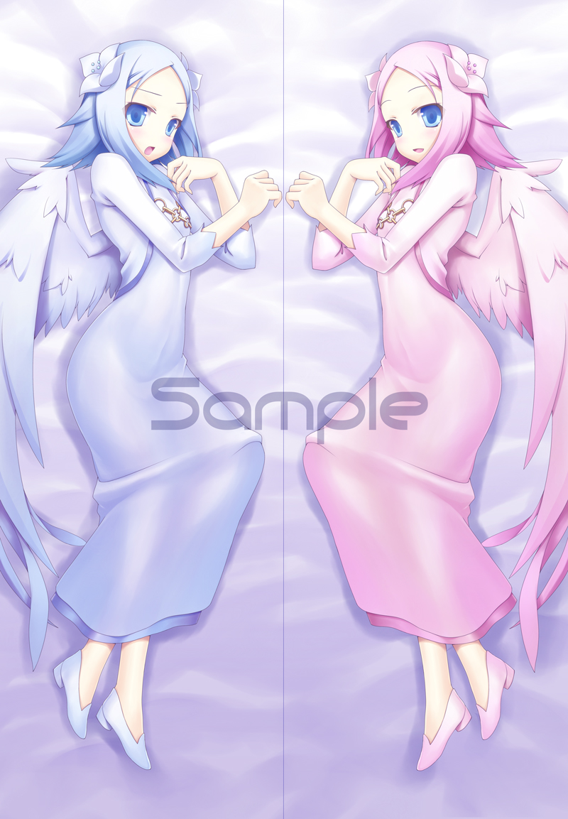 angel_wings, ar_tonelico, ar_tonelico_iii, blue_eyes, blue_hair, dakimakura, flower, gust