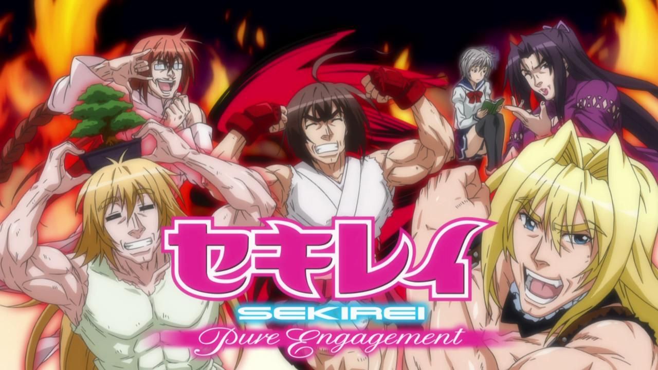 genderswap, homura_(sekirei), kazehana, kusano, matsu_(sekirei), muscle, musubi, school_uniform, sekirei, tsukiumi