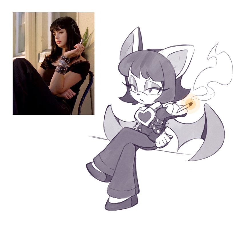 absurdres, animal_ears, bat_ears, bat_wings, breaking_bad, cigarette, closed_mouth, crossed_legs