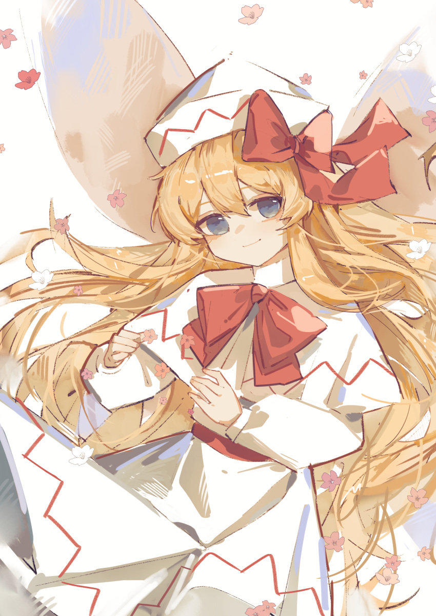 1girl, absurdres, blonde_hair, blue_eyes, blush, capelet, closed_mouth, dress