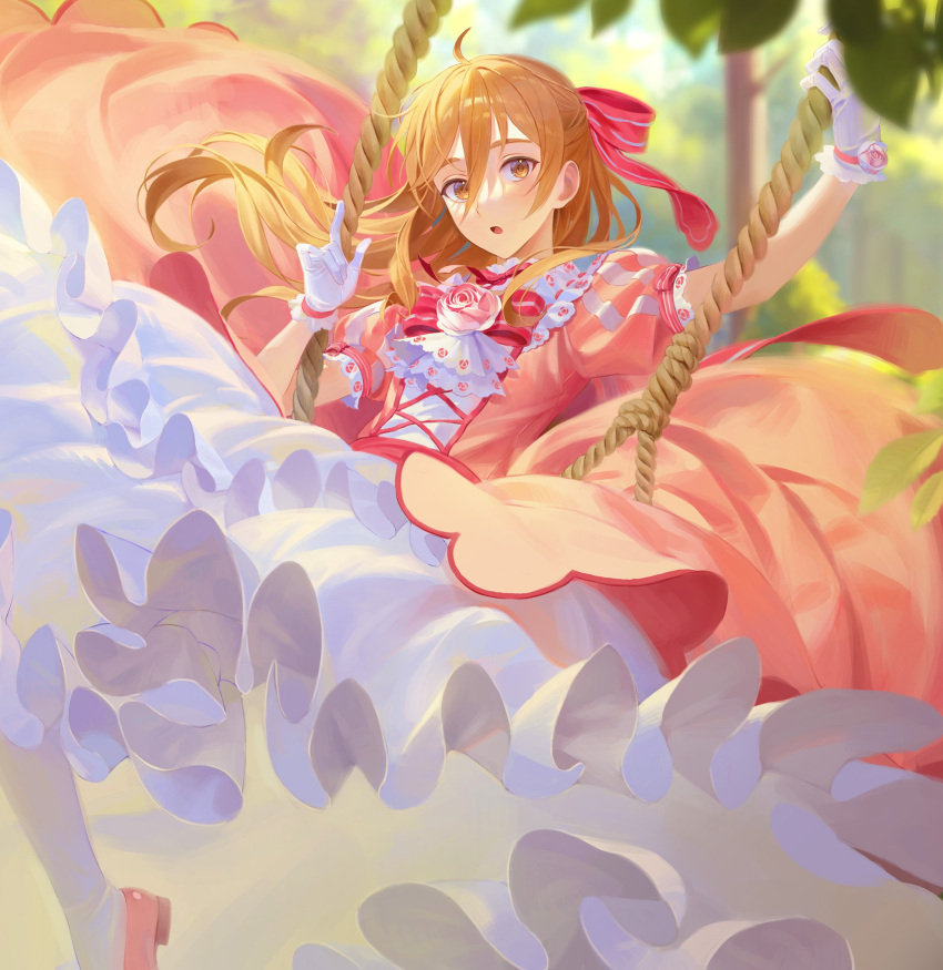 1boy, :o, aheuretokki, arm_up, ascot, blurry, brown_eyes, brown_hair