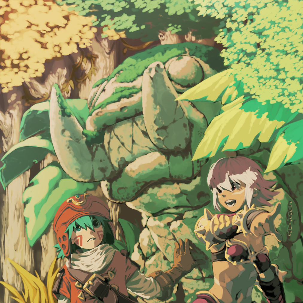 .hack//, .hack//sign, 1boy, 1girl, armor, bikini, bikini_armor, black_rose_(.hack//)