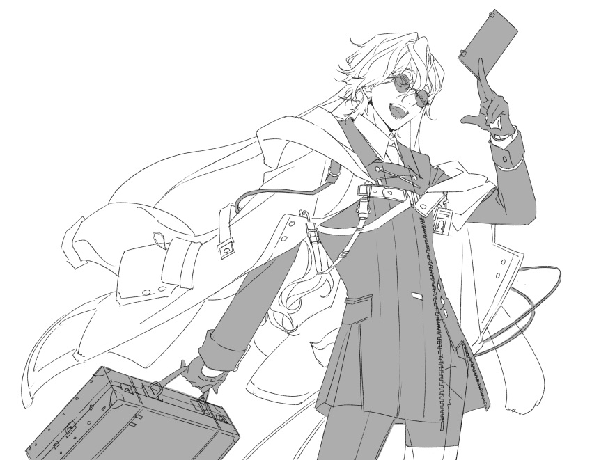 1boy, absurdres, animal_ears, arknights, card, cowboy_shot, gloves, highres