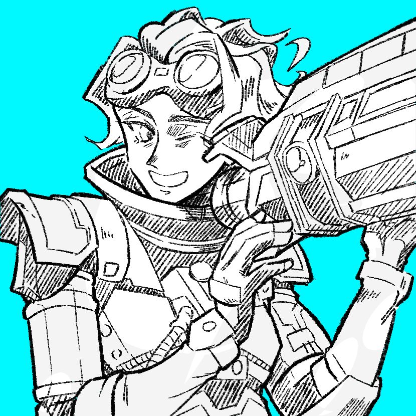 1girl, animification, apex_legends, bad_id, bad_pixiv_id, blue_background, bug_(silkworm_hnw), cable