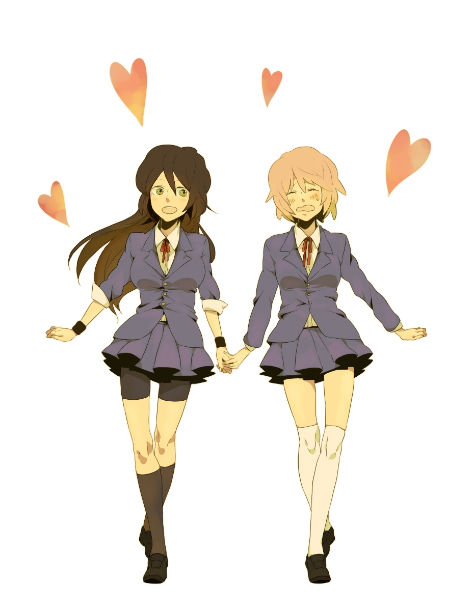 bad_id, bike_shorts, blush, brown_hair, hanamaki_miku, heart, highres, hokenshitsu_no_shinigami