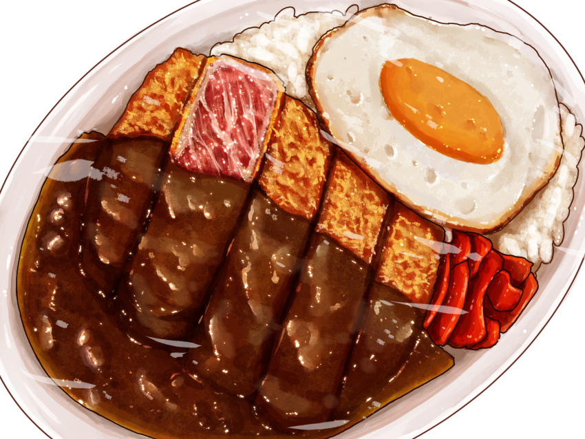 curry, curry_rice, egg_(food), food, food_focus, fried_egg, highres, kaneko_ryou