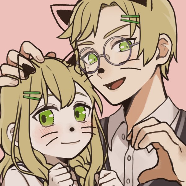 1boy, 1girl, alfred_(fire_emblem), blonde_hair, brother_and_sister, celine_(fire_emblem), clenched_hands, closed_mouth