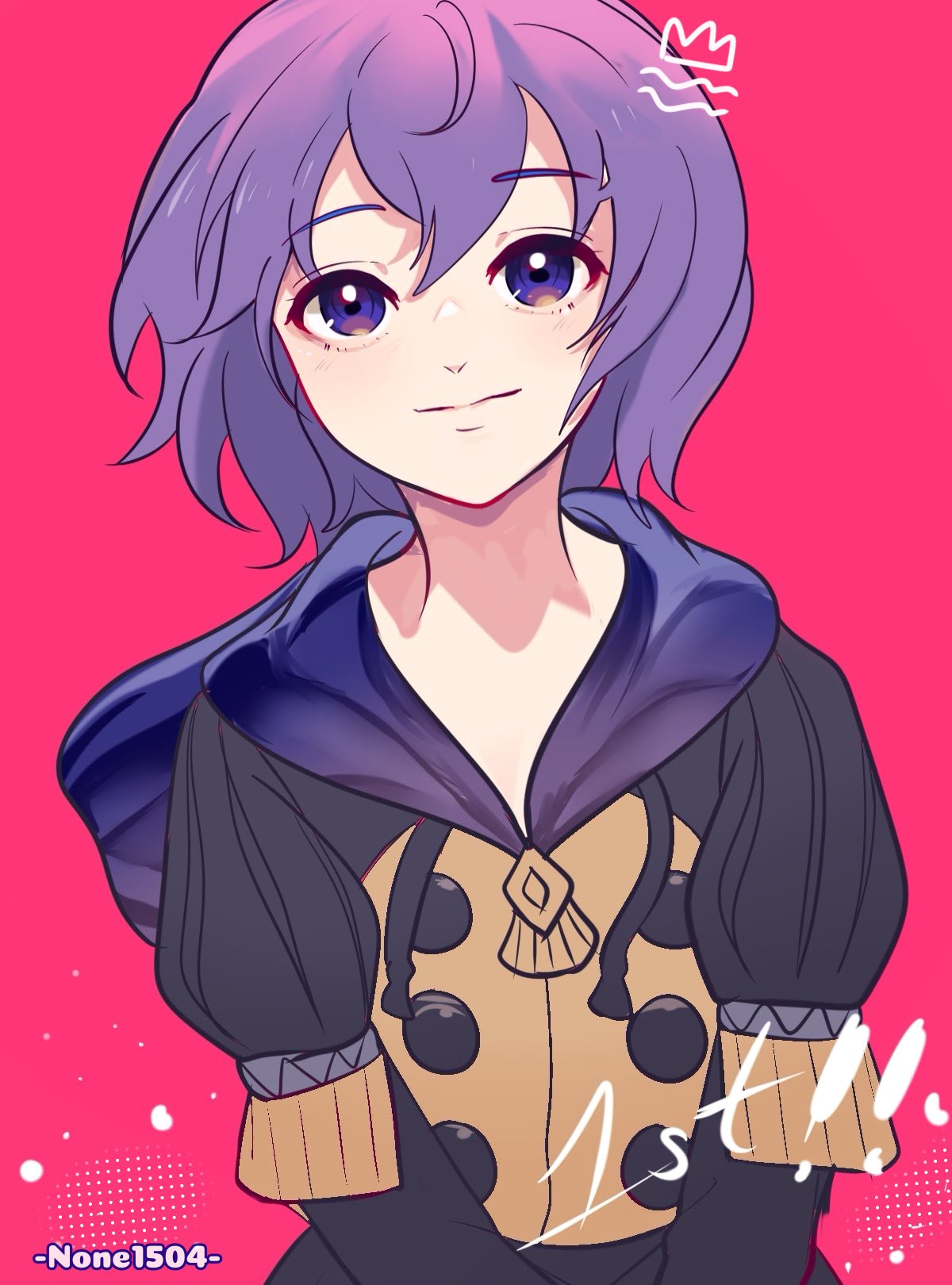 1girl, artist_name, bernadetta_von_varley, blue_eyes, commentary, english_commentary, fire_emblem, fire_emblem:_three_houses