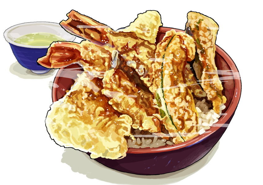 bowl, cup, fish_(food), food, food_focus, fried_fish, highres, kaneko_ryou