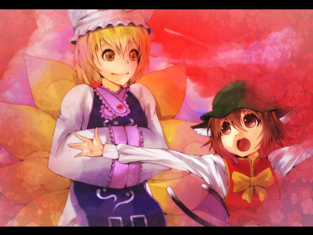 amaneryuusei, animal_ears, bad_id, blonde_hair, brown_eyes, brown_hair, cat_ears, cat_tail