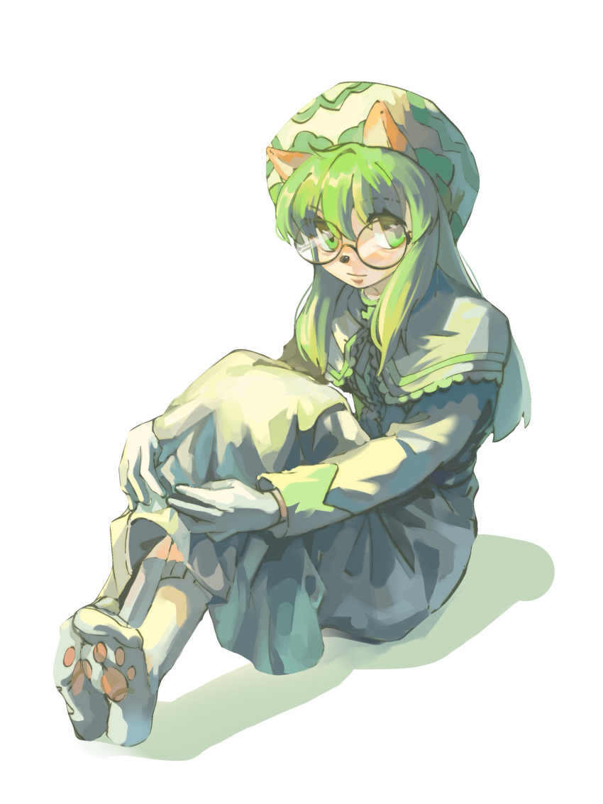 1girl, absurdres, bdddddd5, beret, capelet, cheadle_yorkshire, commentary, dog_girl