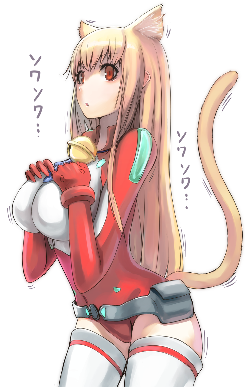 1girl, animal_ears, asobi_ni_iku_yo!, bell, breast_suppress, breasts, brown_hair, cat_ears