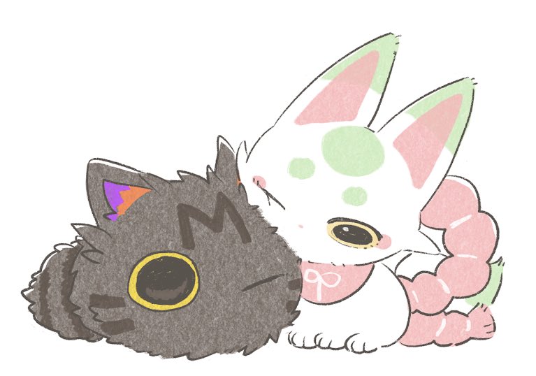 65tan_tl, animal, animal_focus, black_cat, cat, clothed_animal, colored_sclera, fox