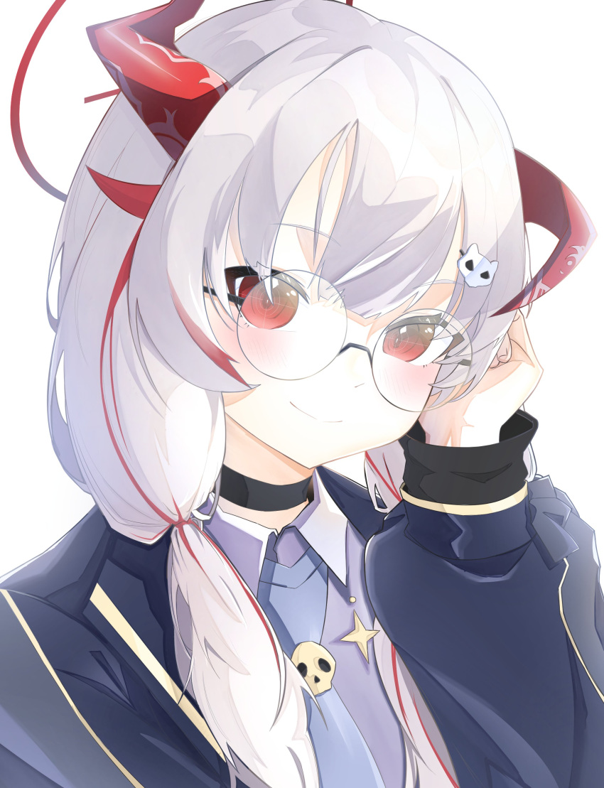absurdres, black_choker, blue_hair, blue_jacket, choker, dtto., dtto._(2nd_costume), highres