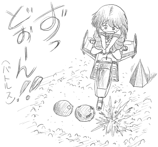 1girl, between_legs, blush, explosion, greyscale, hand_between_legs, loafers, monochrome