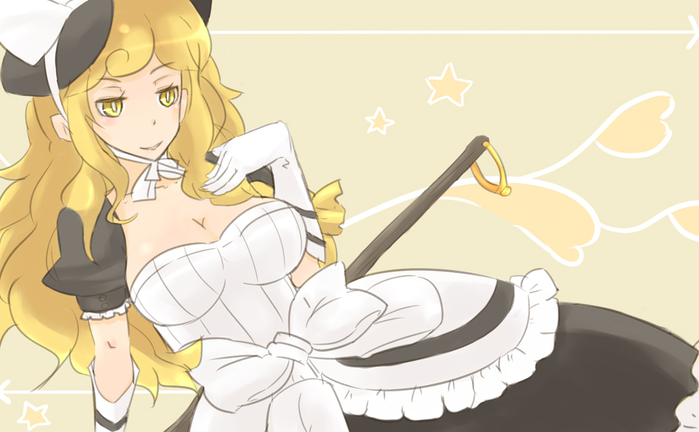 breasts, cleavage, invincible_marisa, kirisame_marisa, new_super_marisa_land, touhou, ug_(nekonekodou)