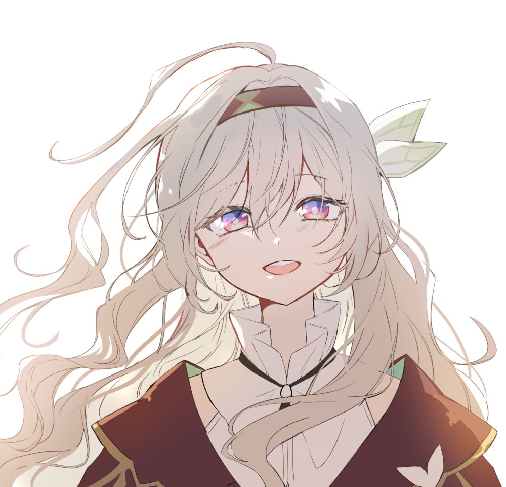 1girl, black_hairband, black_jacket, blush, bow, dress, firefly_(honkai:_star_rail), grey_hair