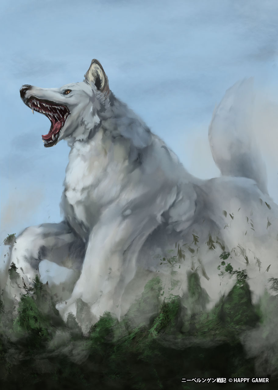 animal, animal_ear_fluff, animal_focus, blue_sky, copyright_notice, destruction, forest, highres