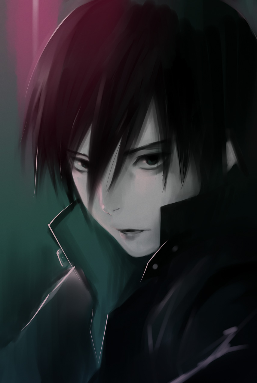black_eyes, black_hair, coat, darker_than_black, face, hei, highres, male